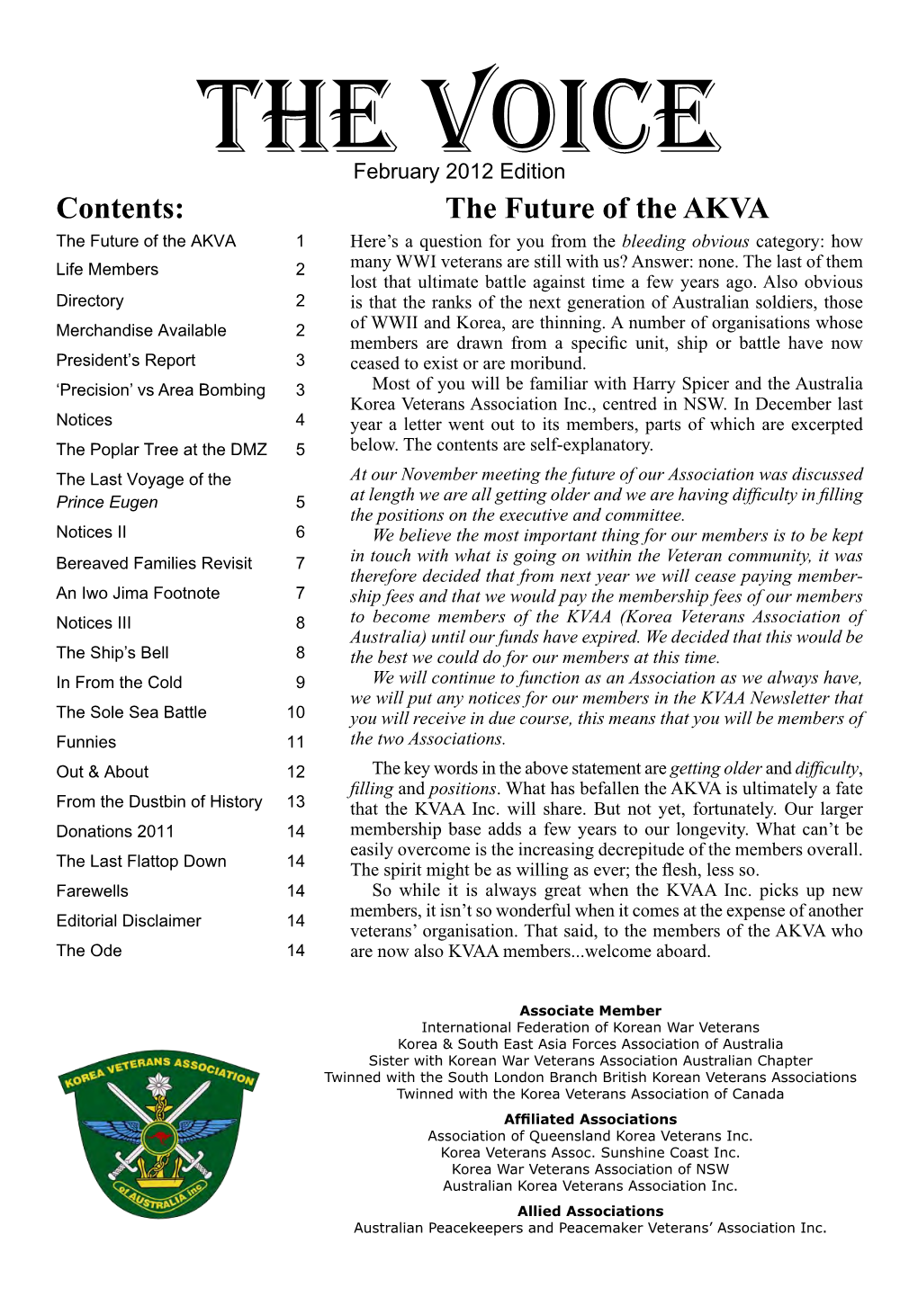 Contents: the Future of the AKVA