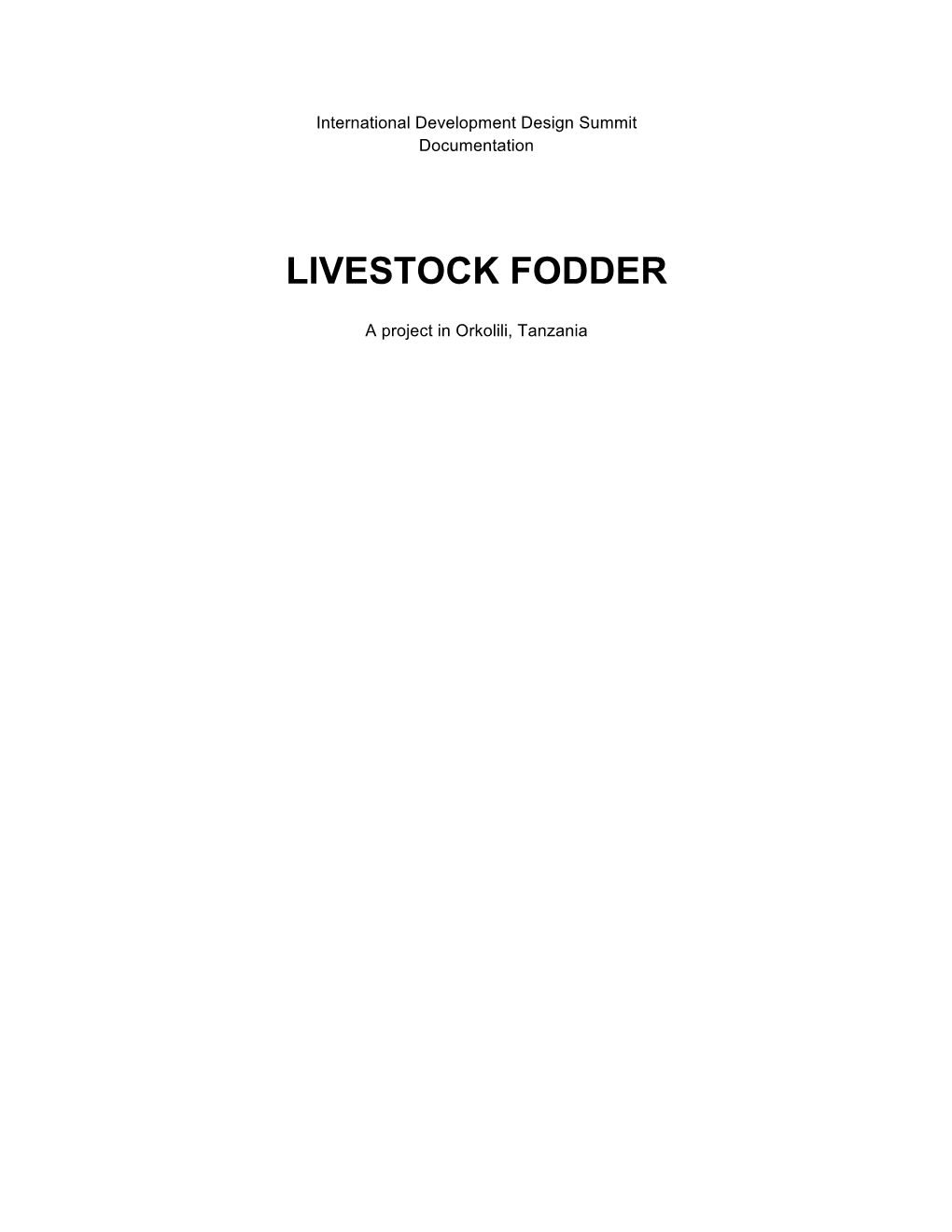 Livestock Fodder