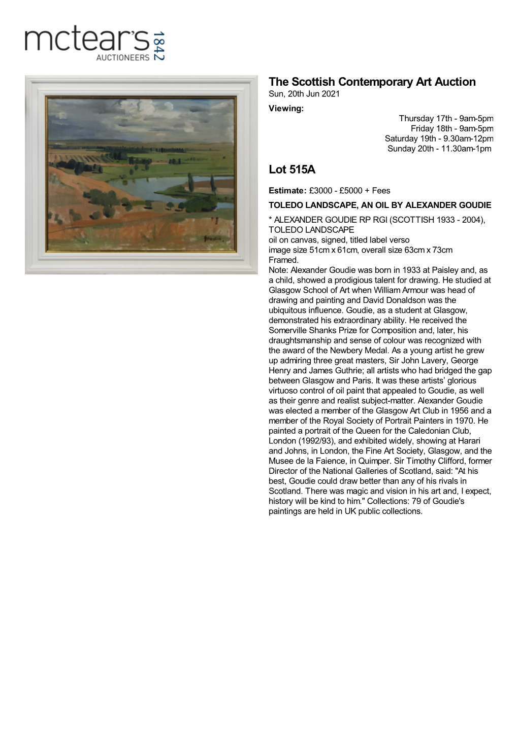 The Scottish Contemporary Art Auction Lot 515A