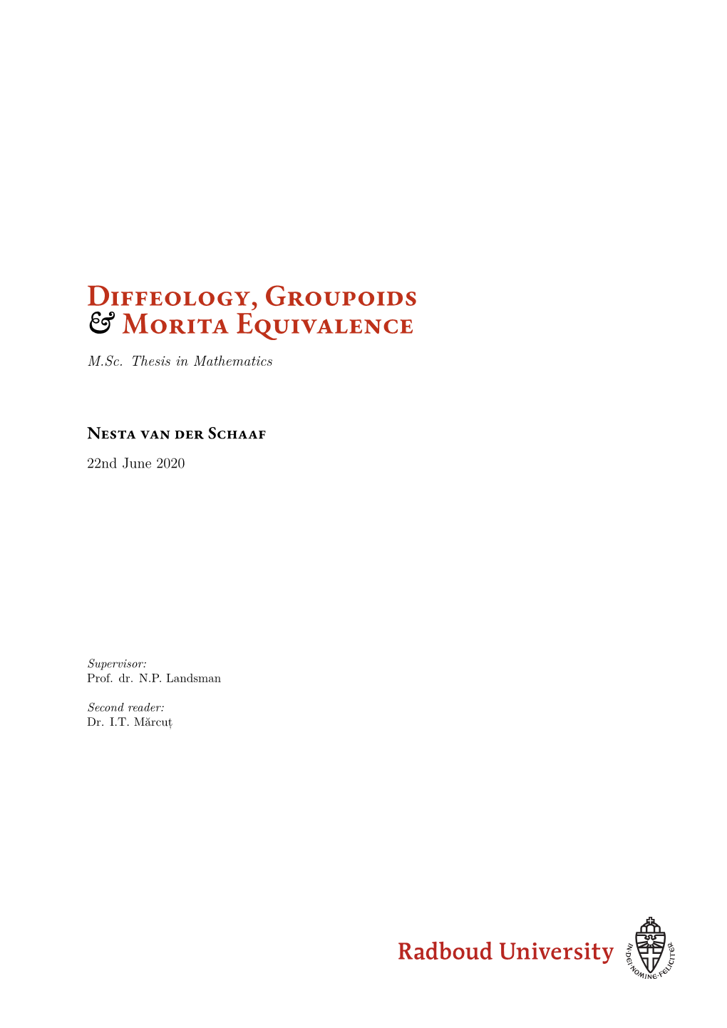 Diffeology, Groupoids & Morita Equivalence