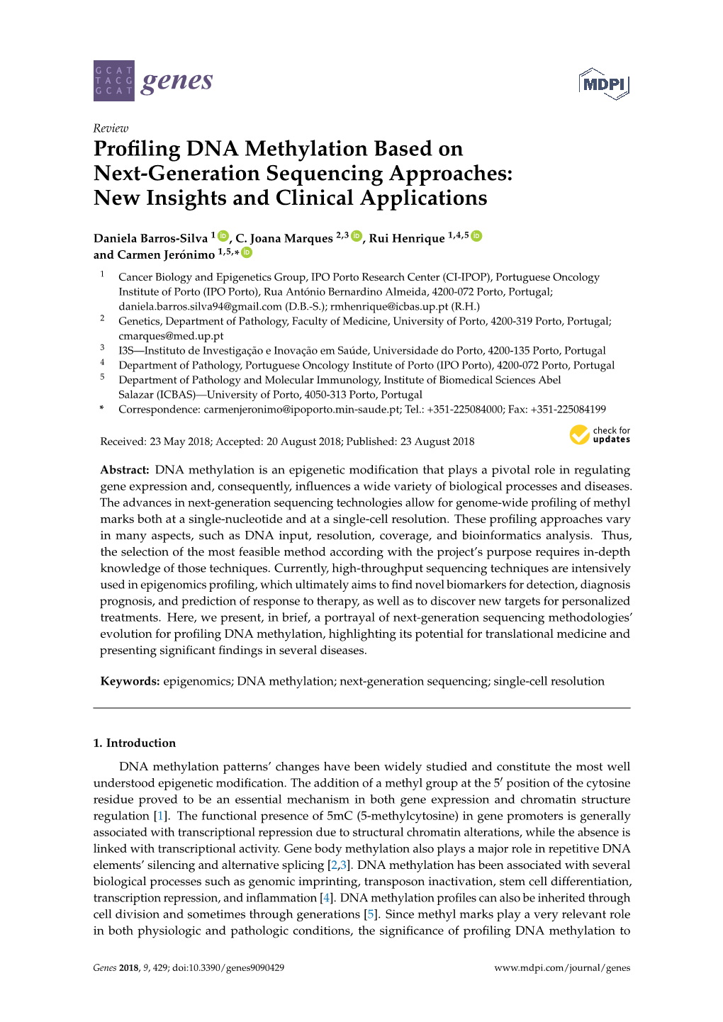 Profiling DNA Methylation Based on Next-Generation Sequencing Approaches