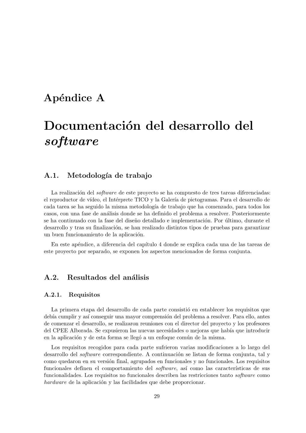 Documentación Del Desarrollo Del Software