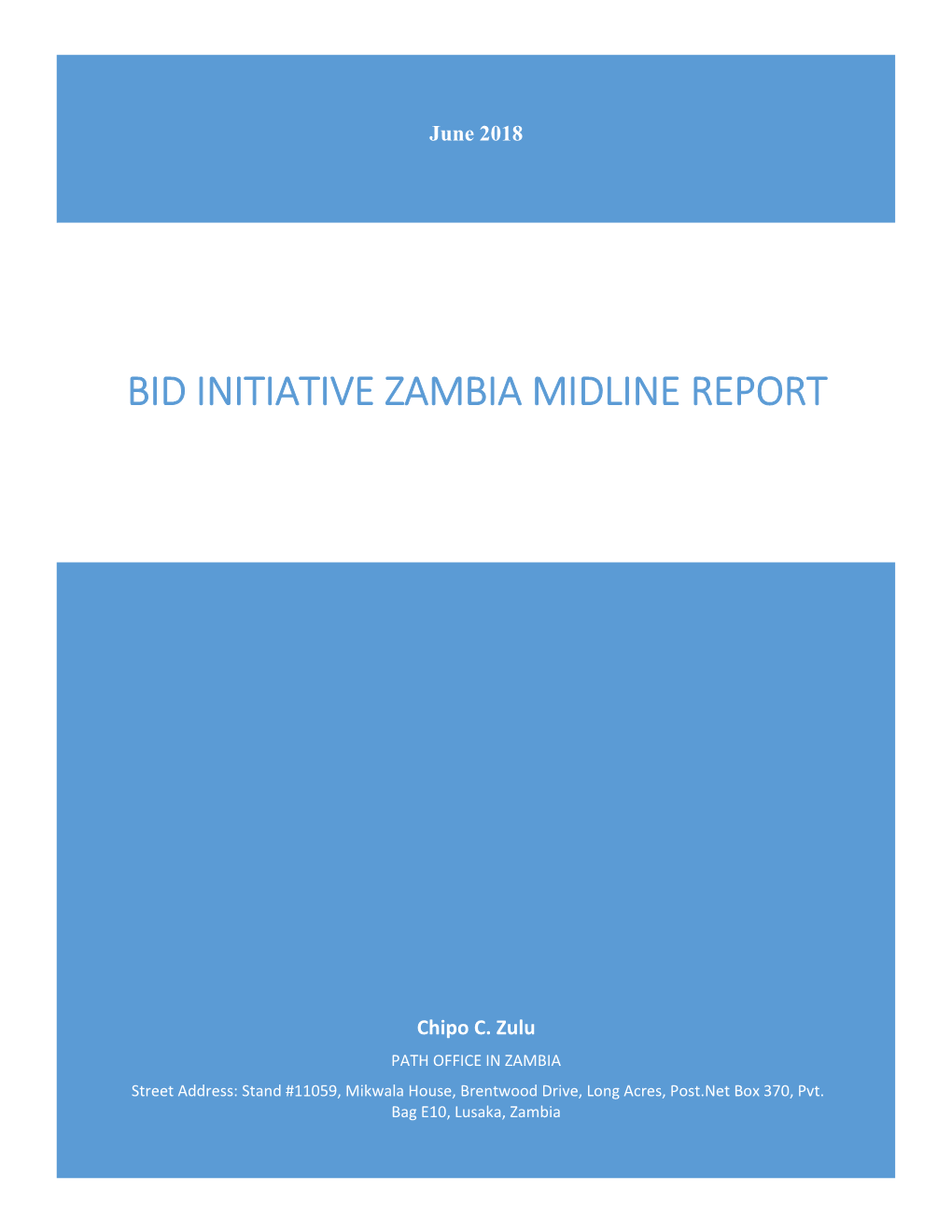 Bid Initiative Zambia Midline Report
