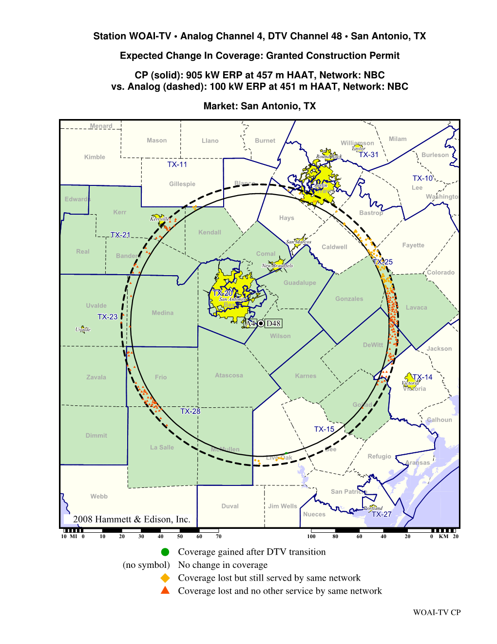 ©2008 Hammett & Edison, Inc. Station WOAI-TV • Analog Channel 4, DTV