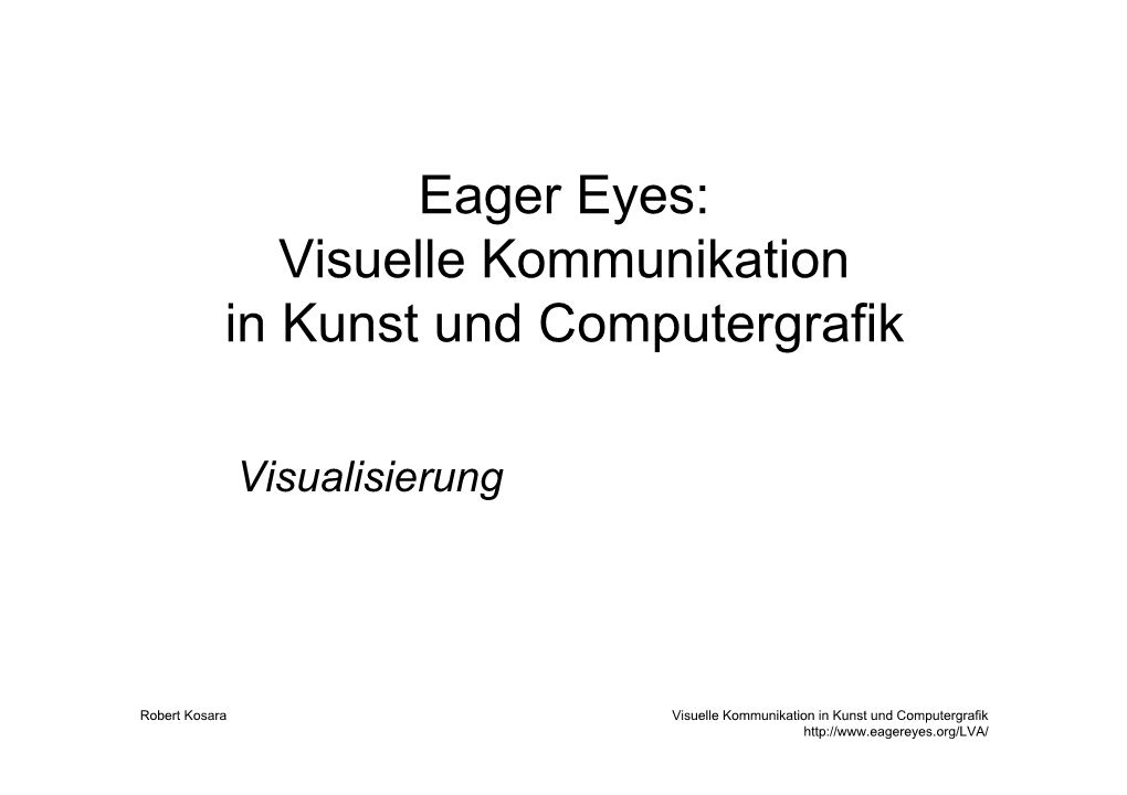 Visuelle Kommunikation in Kunst Und Computergrafik