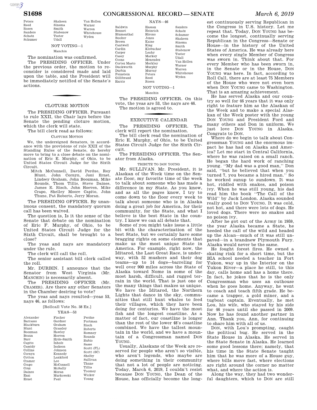 Congressional Record—Senate S1698