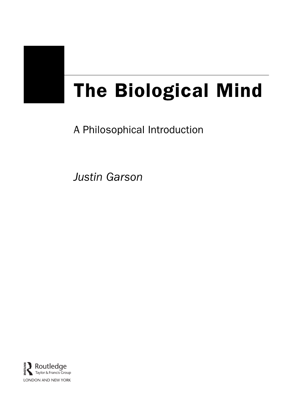 Justin Garson: Evolution and Psychology (Ch.3 of the Biological