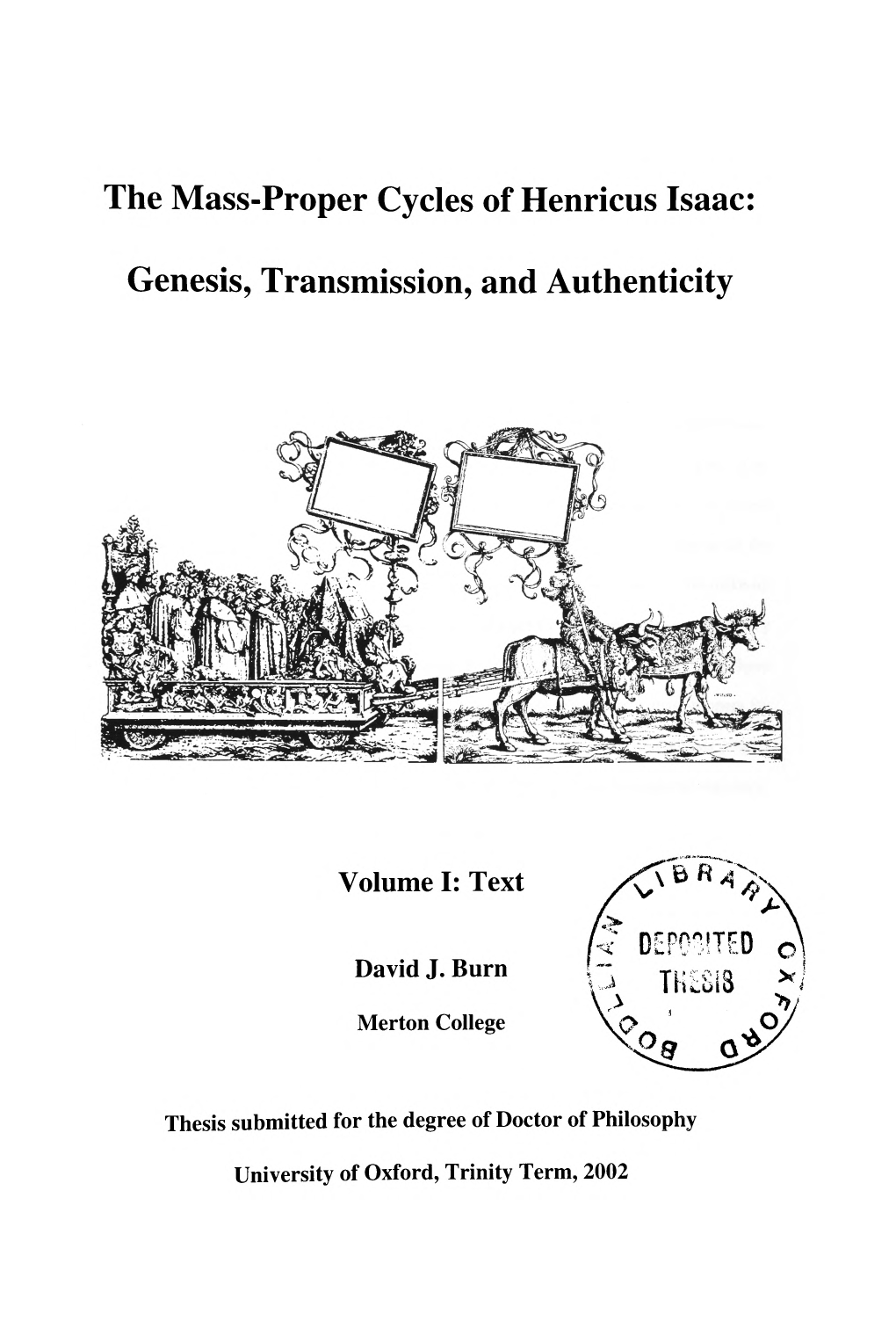 The Mass-Proper Cycles of Henricus Isaac