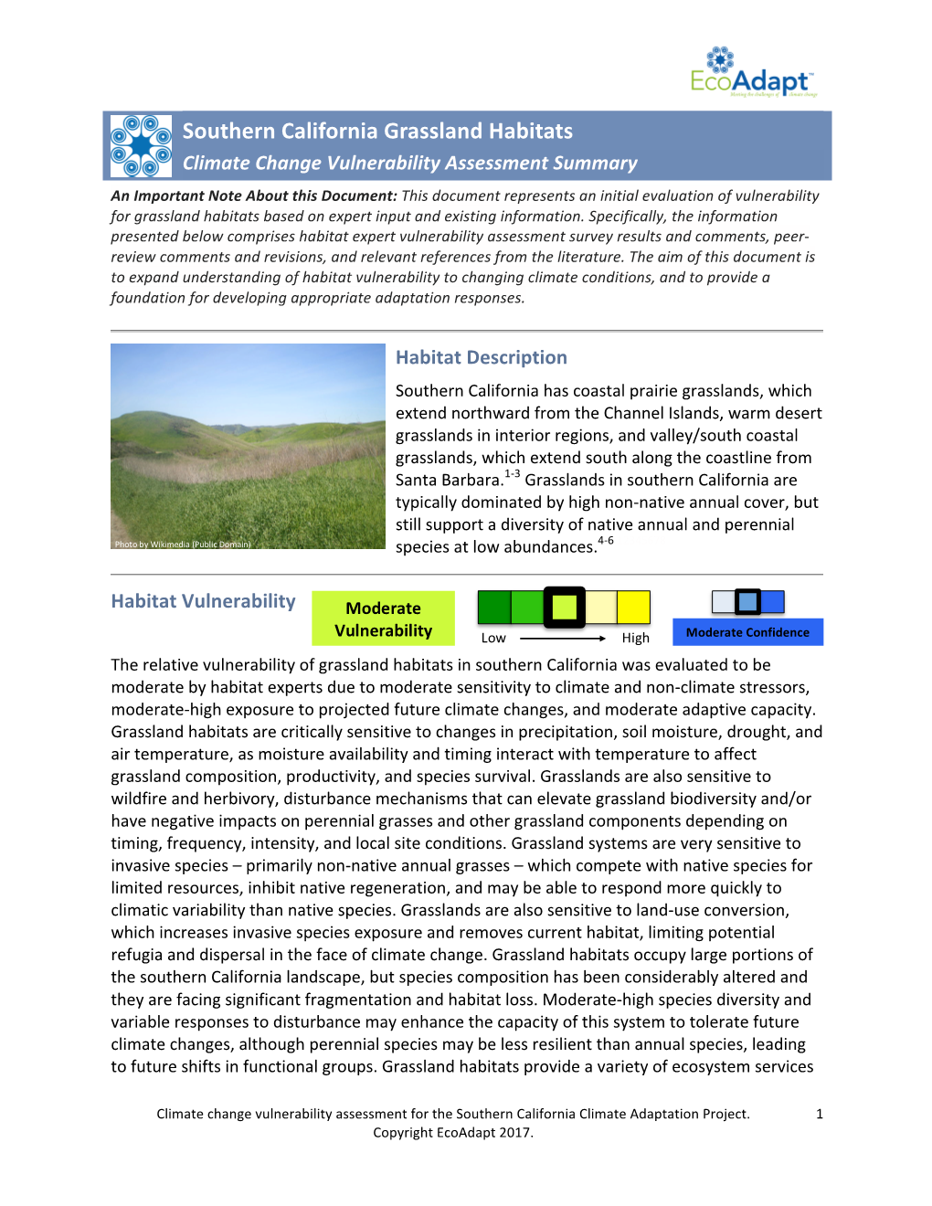 Southern California Grassland Habitats