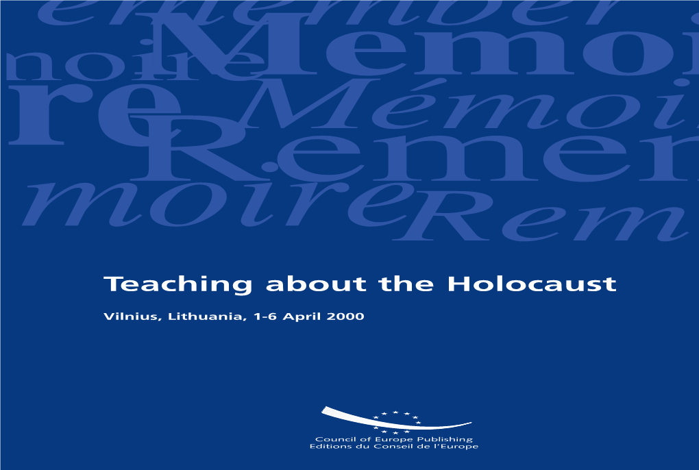 Teaching About the Holocaust