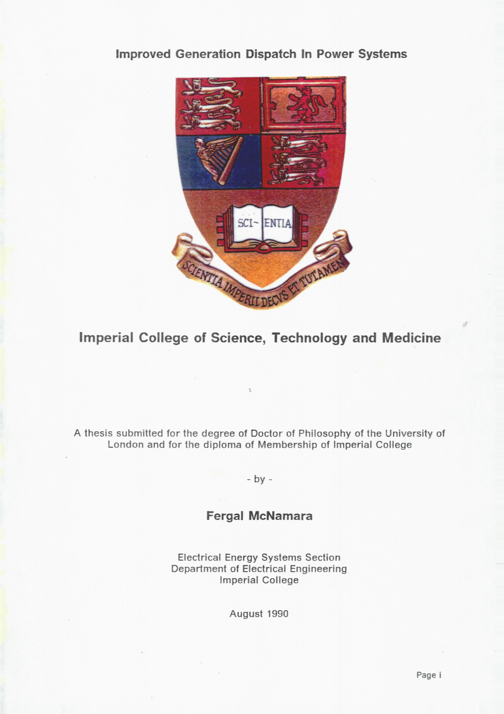 Imperial College of Science, Technology and Medicine