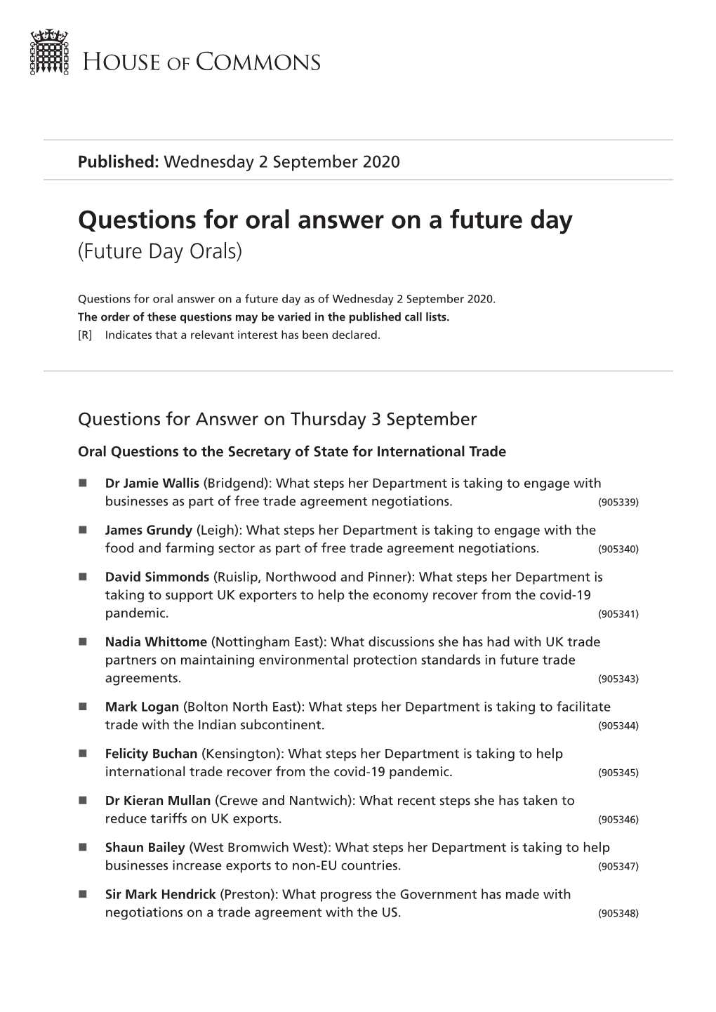 View Future Day Orals PDF File 0.11 MB