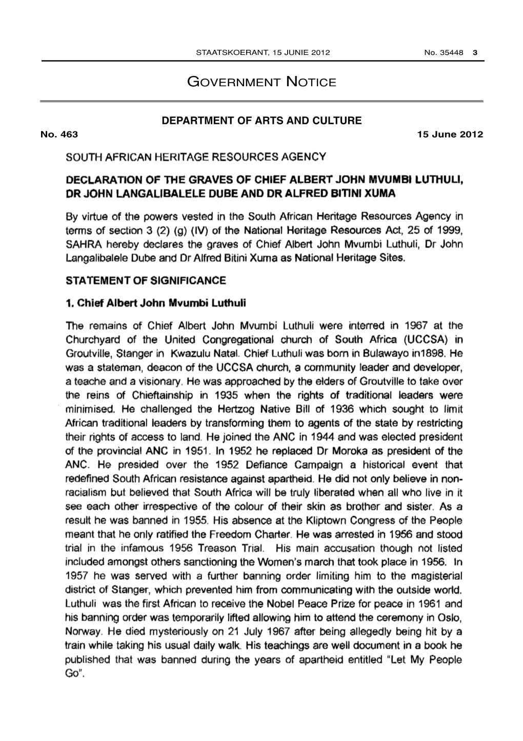 The Reins of Chieftainship in 1935 When the Rights of Traditional Leaders Were Minimised