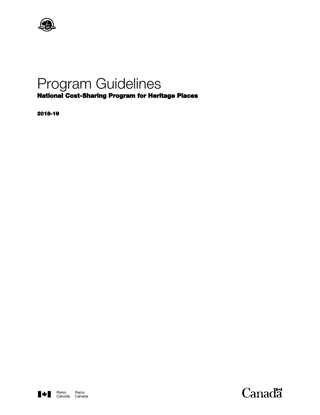 Program Guidelines National Cost-Sharing Program for Heritage Places