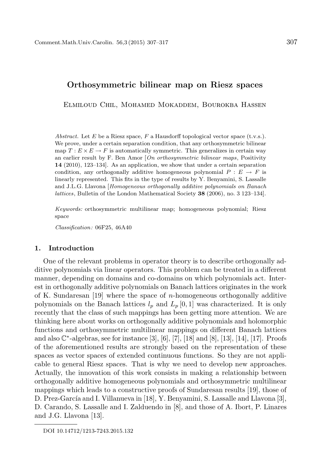 Orthosymmetric Bilinear Map on Riesz Spaces