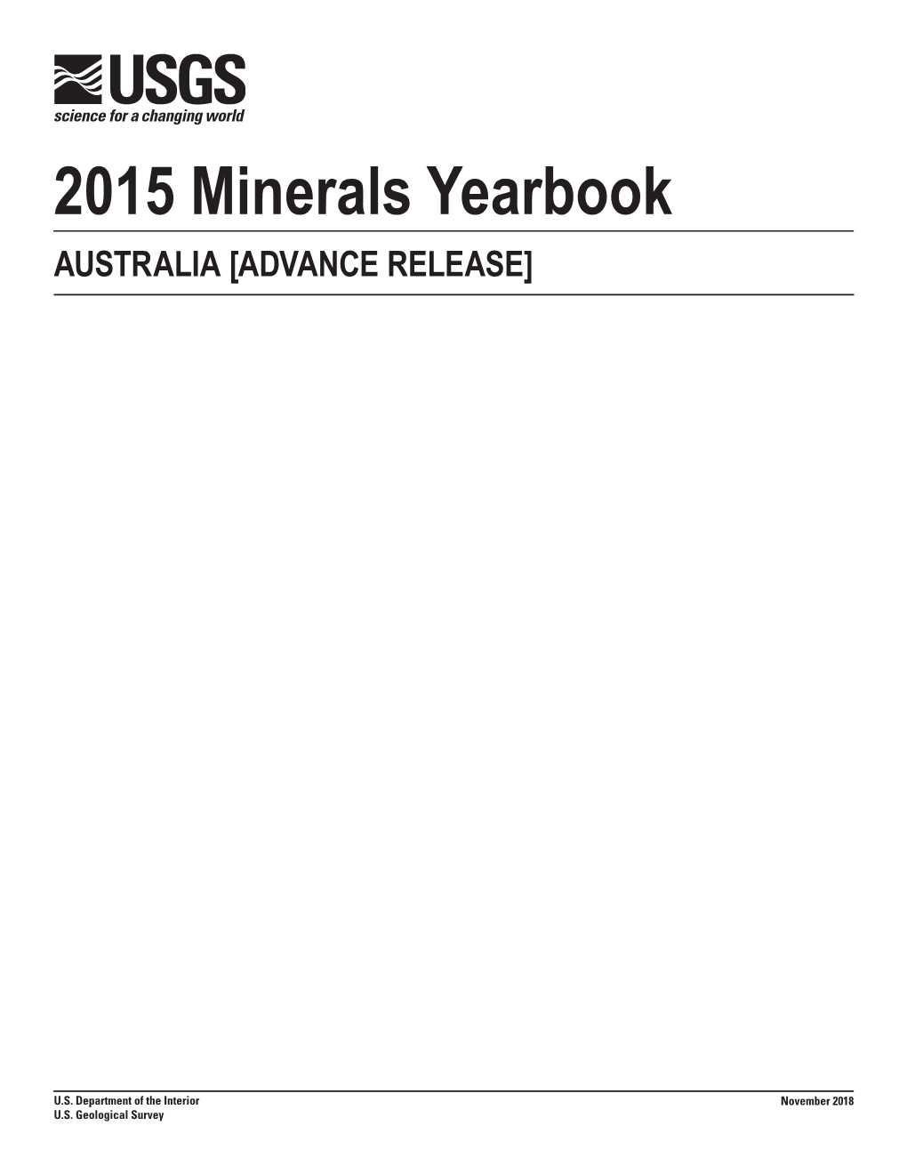 The Mineral Industry of Australia in 2015