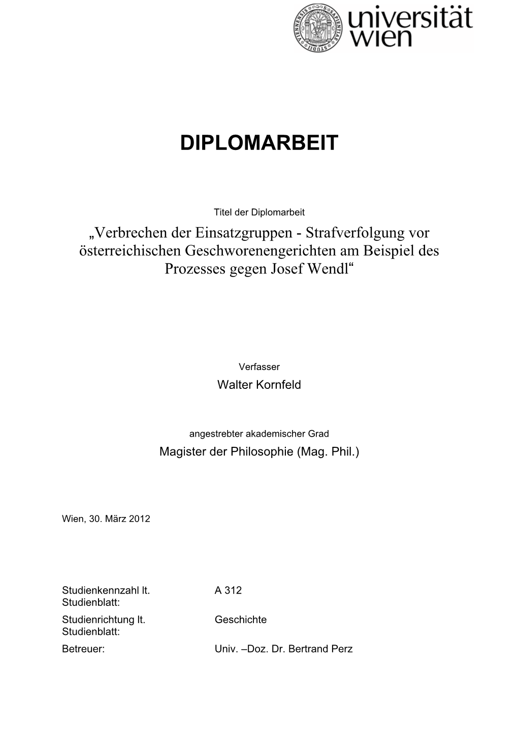 Diplomarbeit