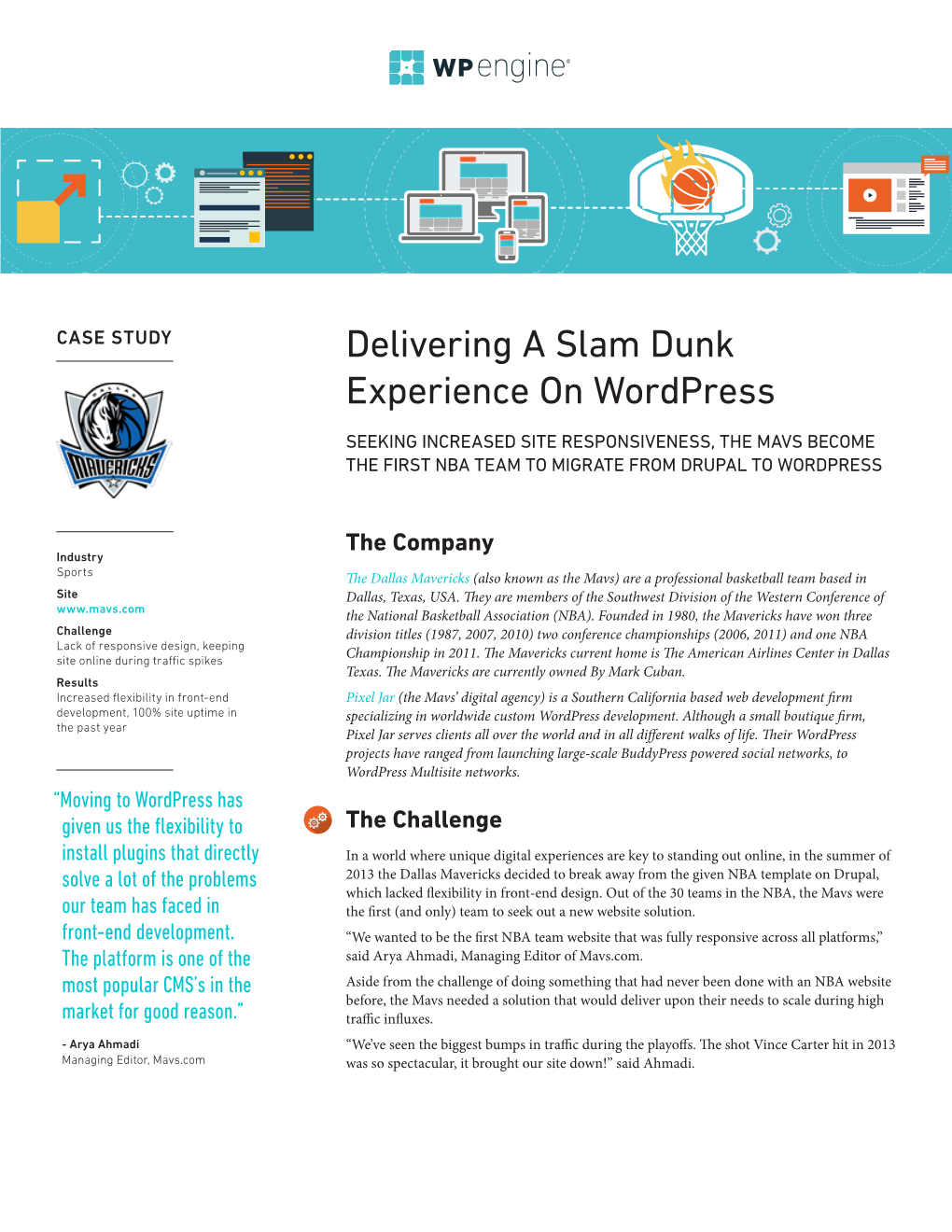 Delivering a Slam Dunk Experience on Wordpress