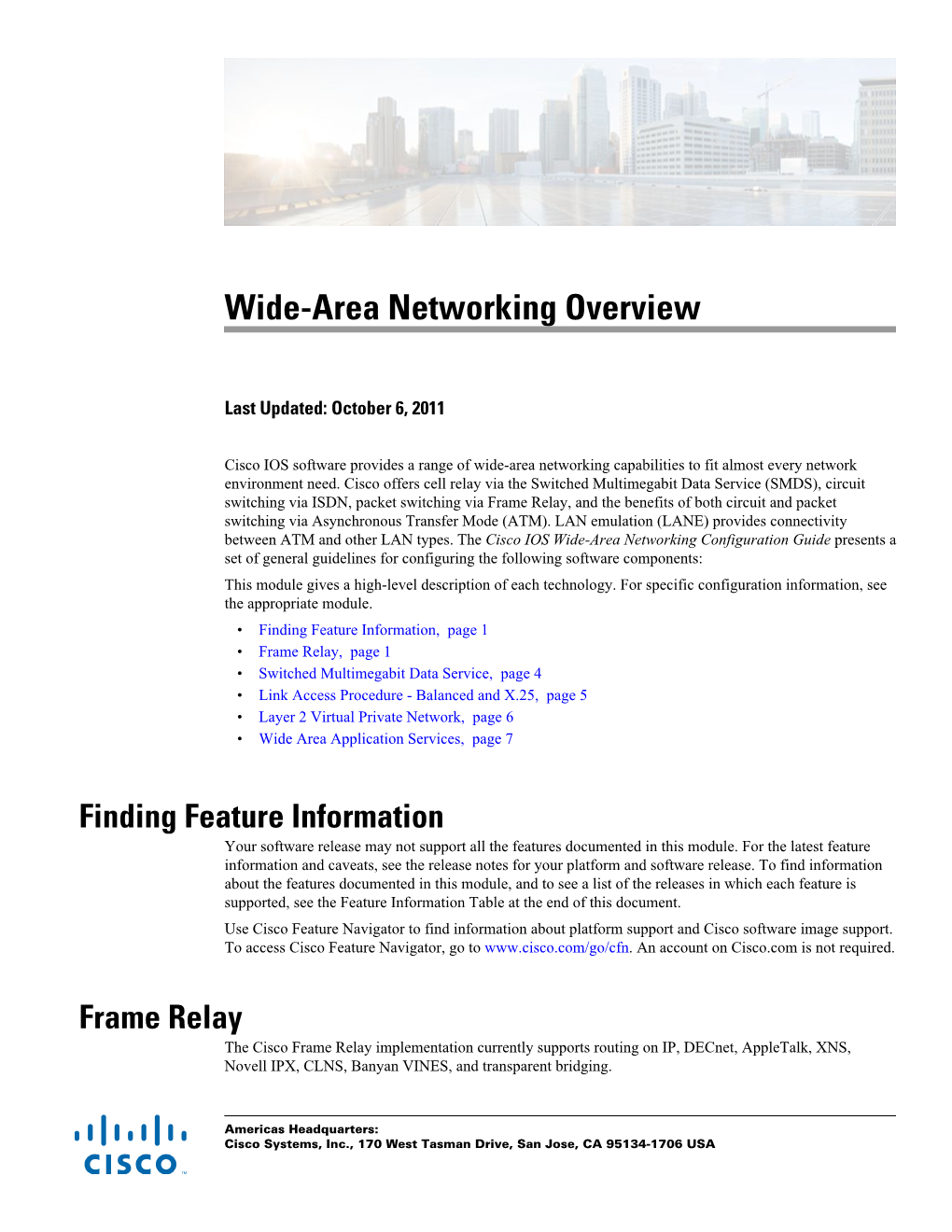 Wide-Area Networking Overview