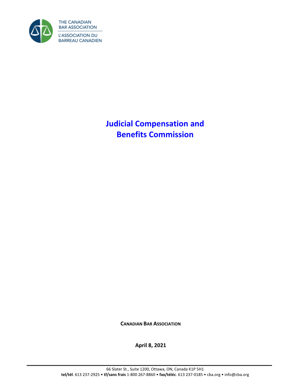 Judicial Compensation and Benefits Commission