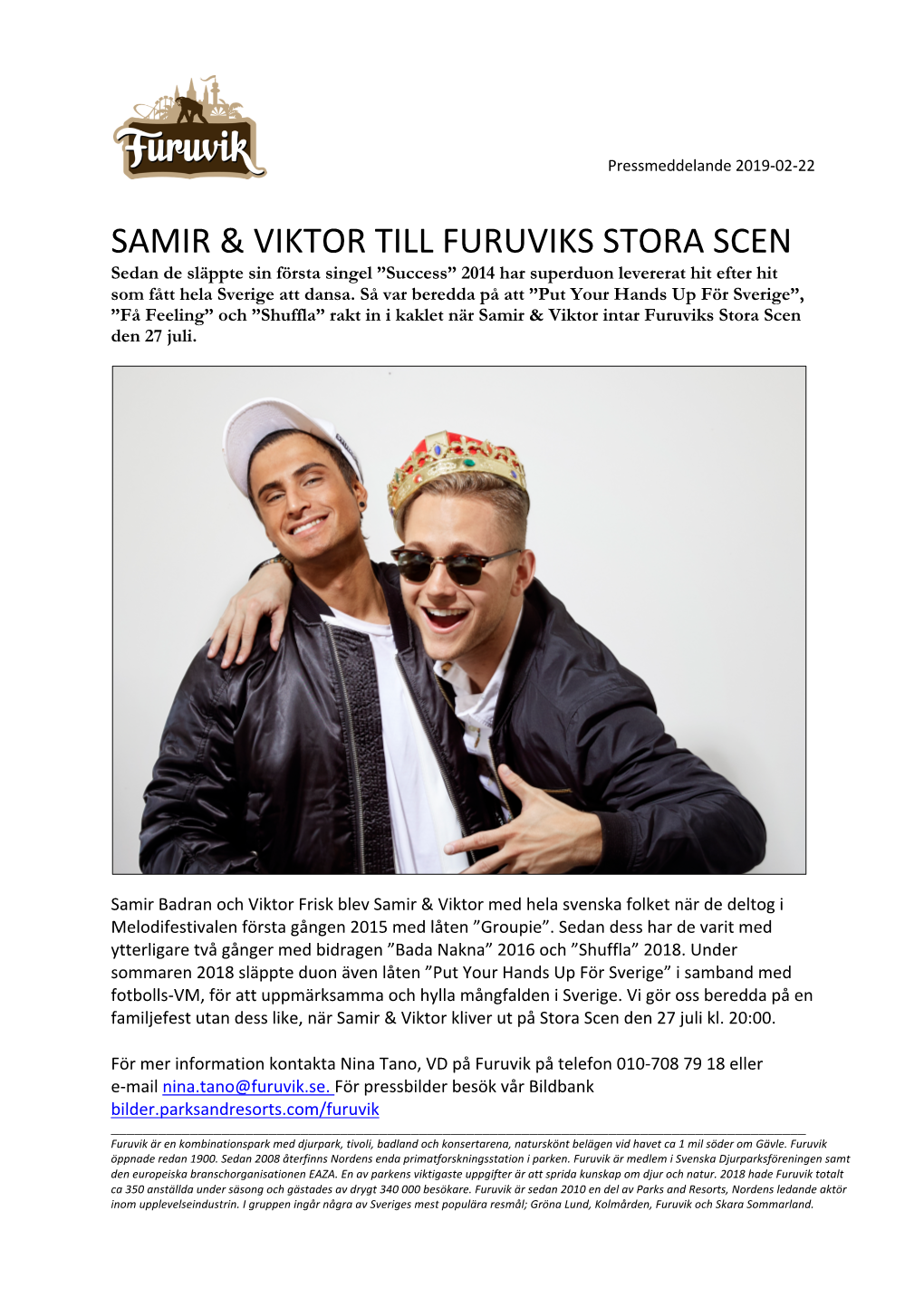 Samir & Viktor Till Furuviks Stora Scen