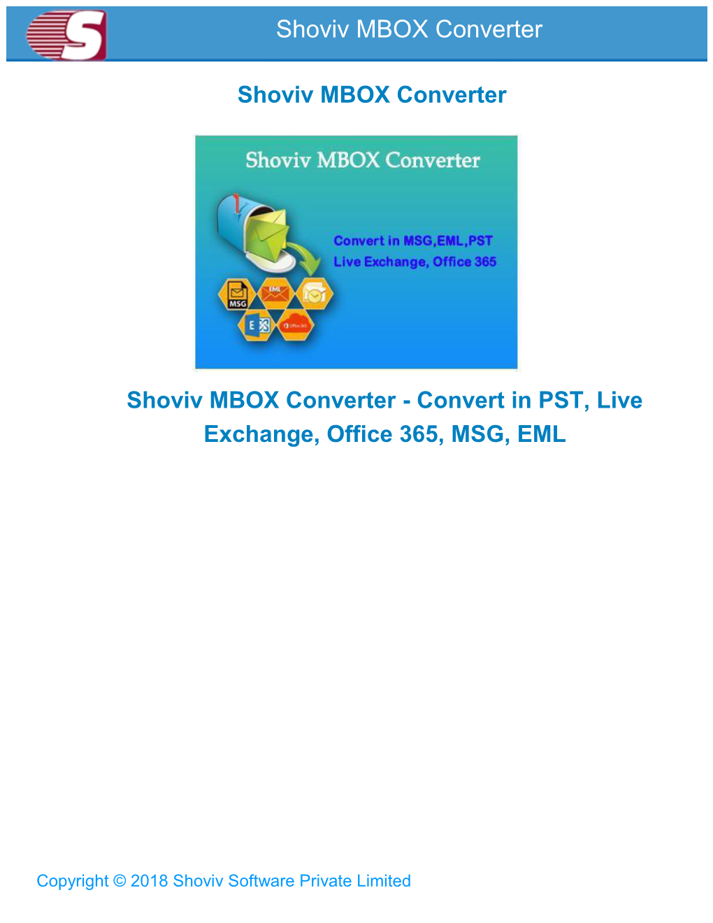 Shoviv MBOX Converter