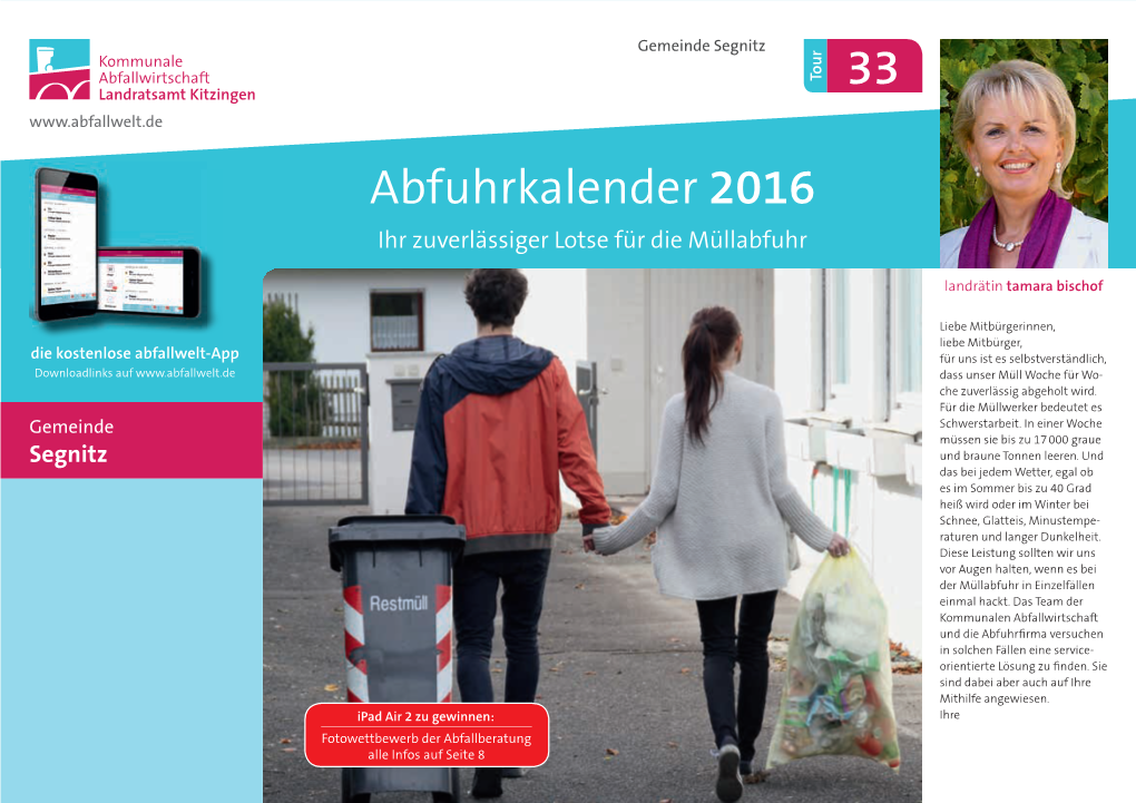 Abfuhrkalender 2016 Für Den Landkreis Kitzingen