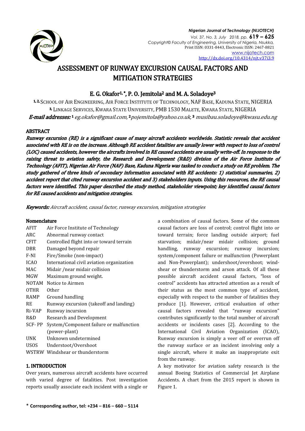 Assessment of Runway Excursion Causal Factors and Mitigation Strategies