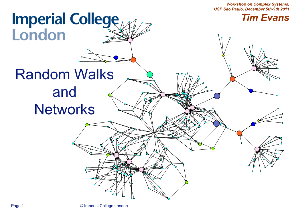 Random Walks and Networks