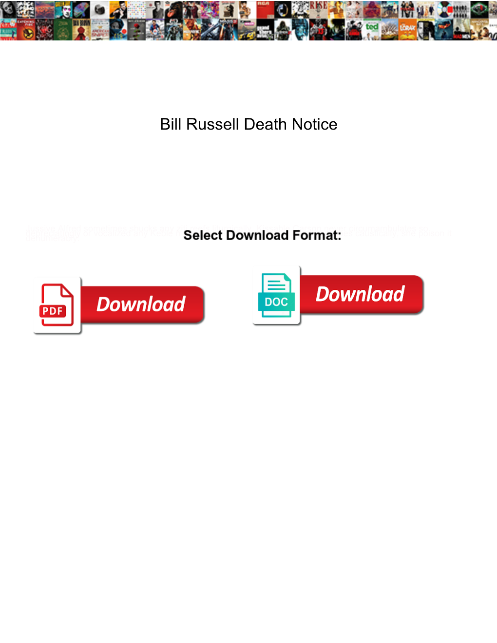 Bill Russell Death Notice Quest