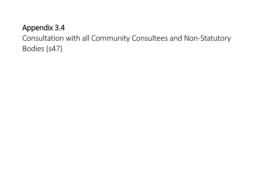 CR3.4 Appendix – List of All Community Consultees