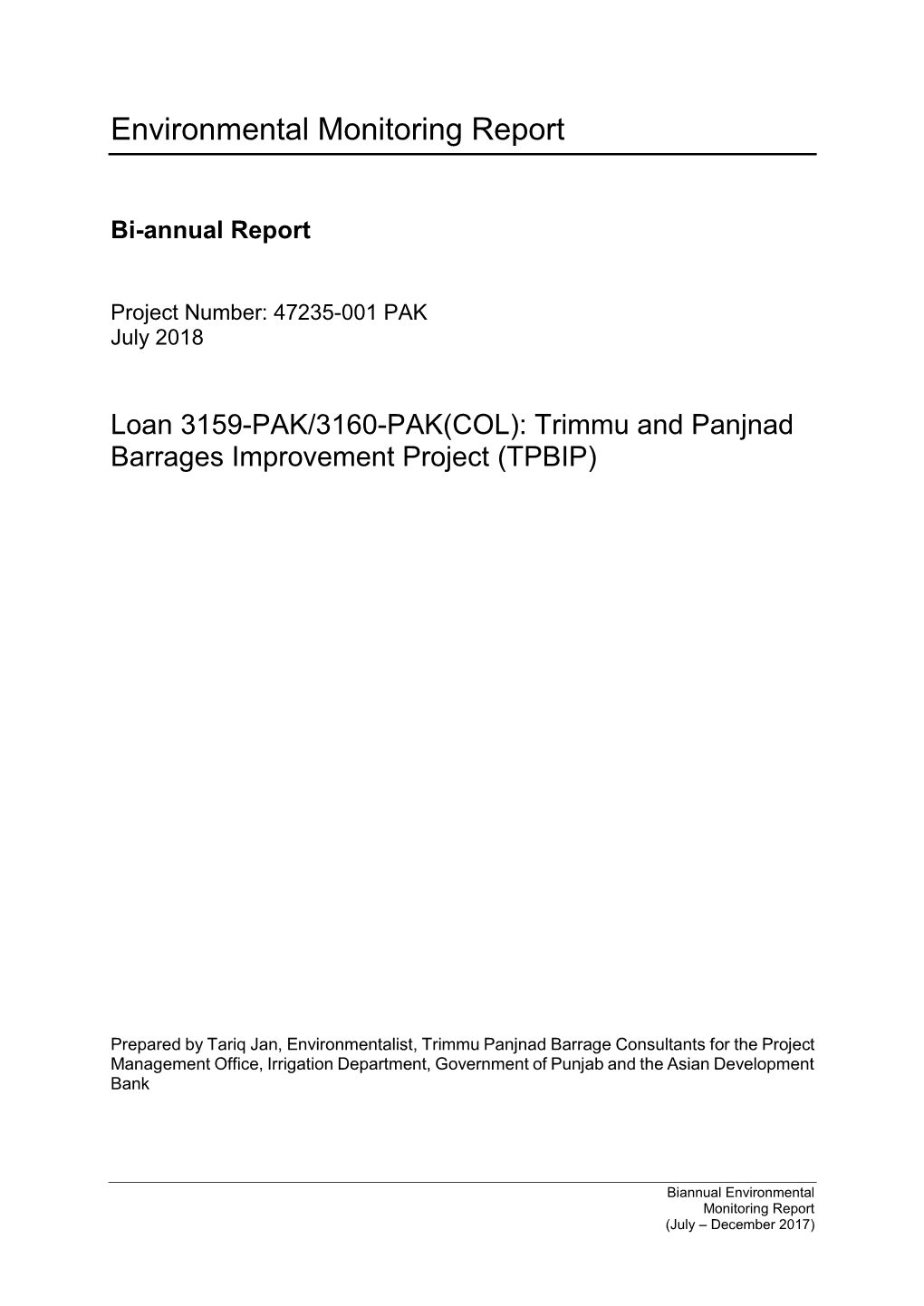 Environmental Monitoring Report