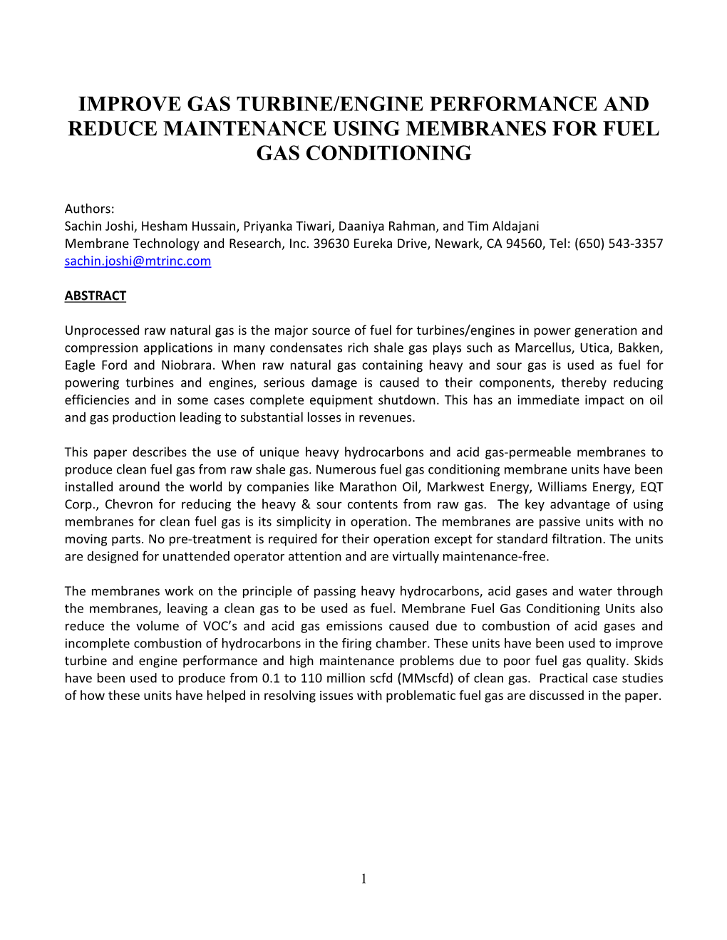 Producing Clean Fuel Gas On-Site