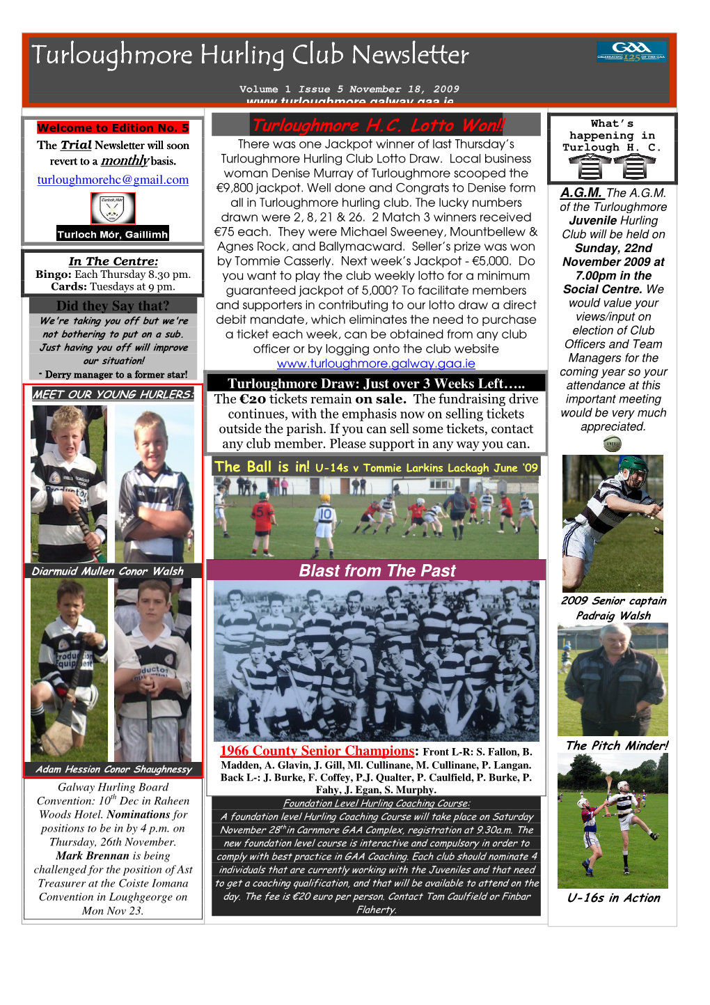 Turloughmore Hurling Club Newsletter