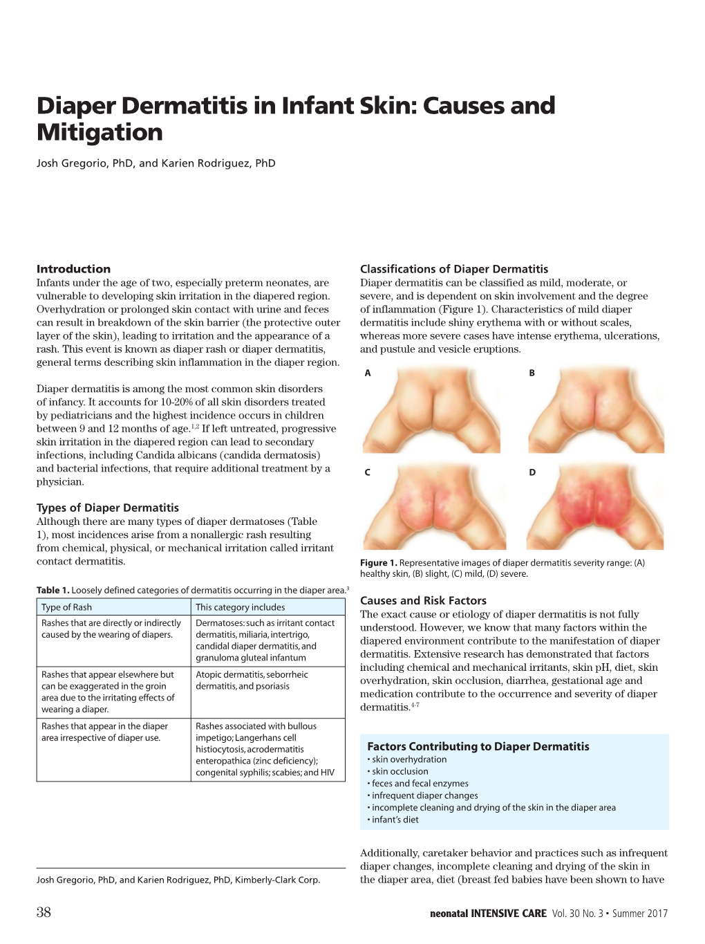 Diaper Dermatitis in Infant Skin: Causes and Mitigation