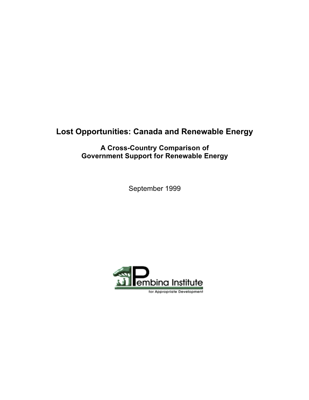 Canada and Renewable Energy