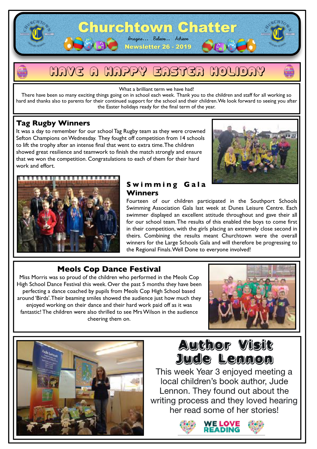 Newsletter 26 Easter 2019