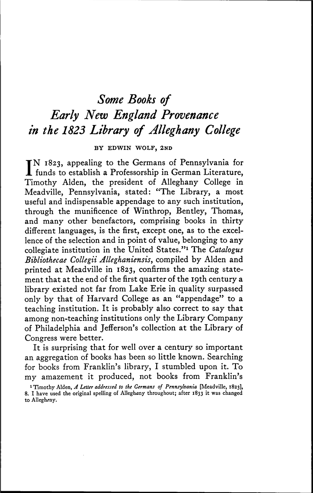 View of John Winthrop's Career As a Scientist, to Mention the Copy of Euclid, Cambridge, 1655, Which Had Been Used in College Successively by Penn Townsend (A.B