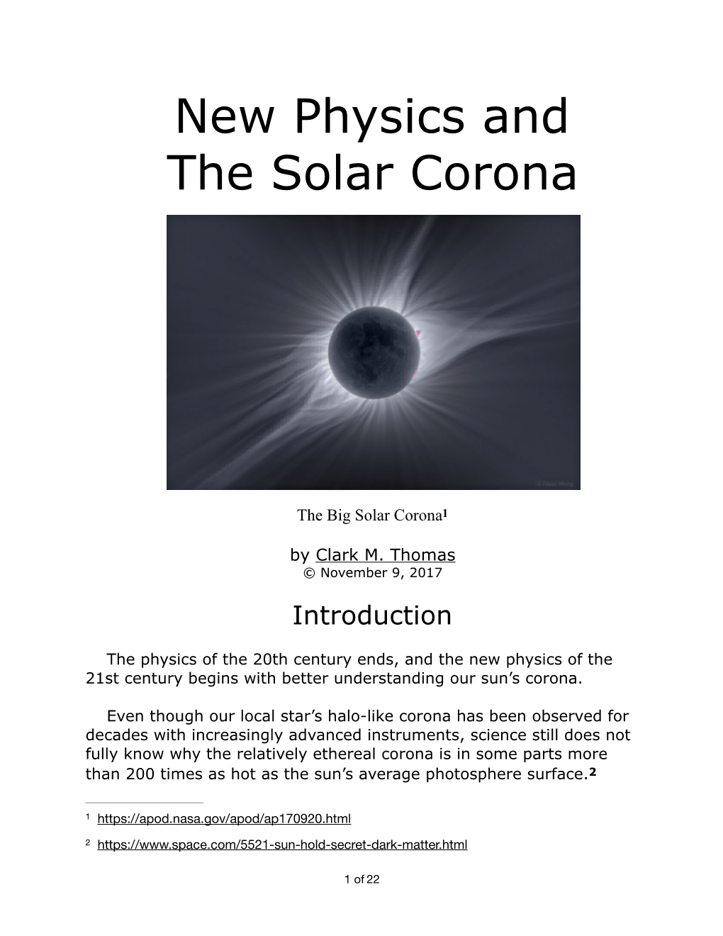 New Physics and the Solar Corona