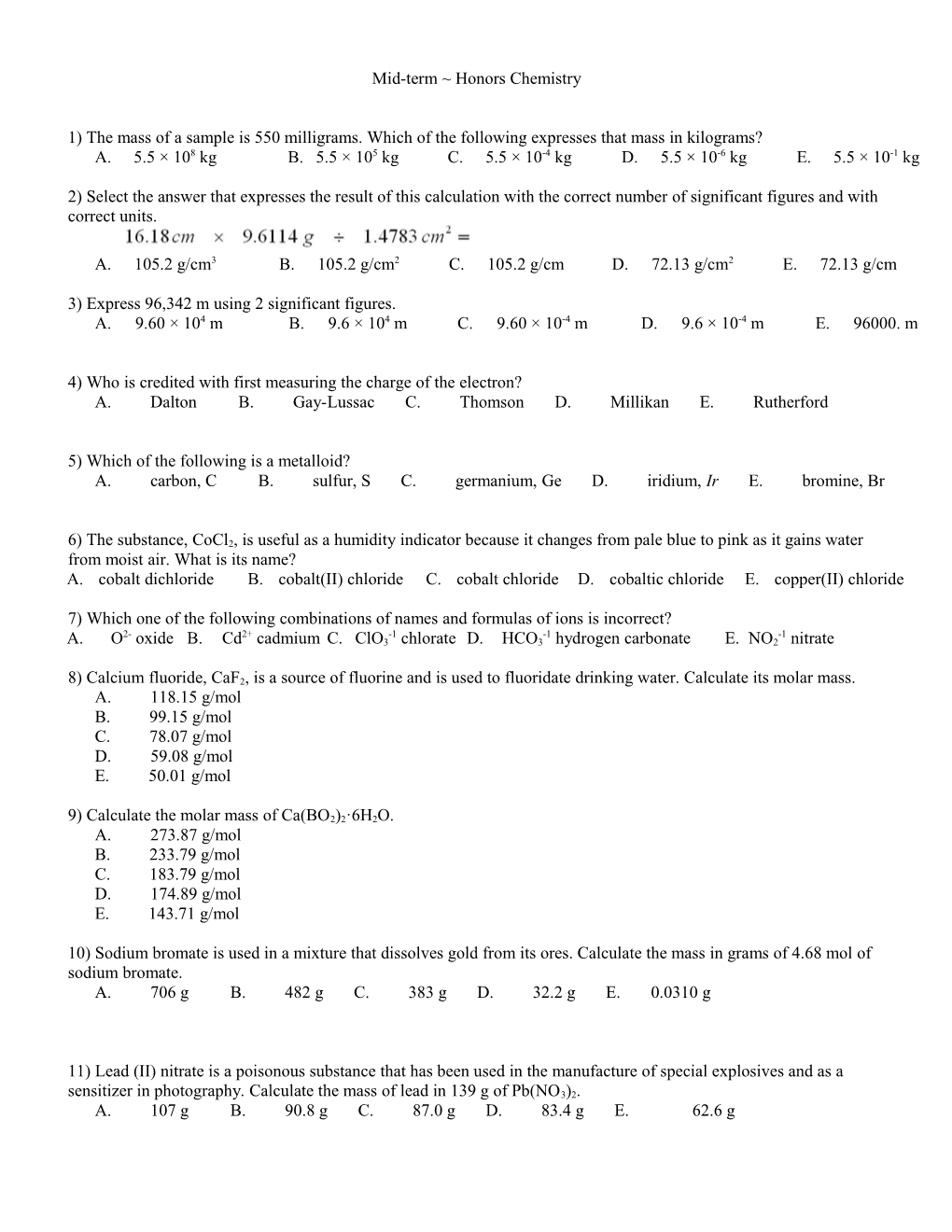 Mid-Term Test