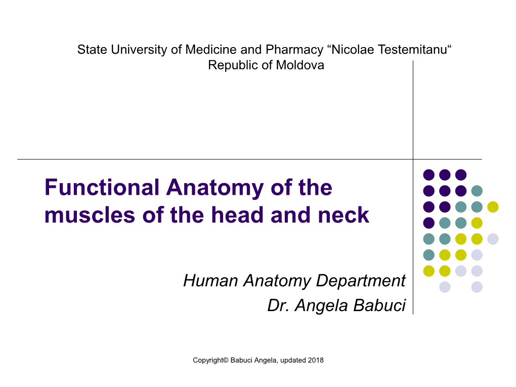 Functional Anatomy of the Muscles of the Head and Neck