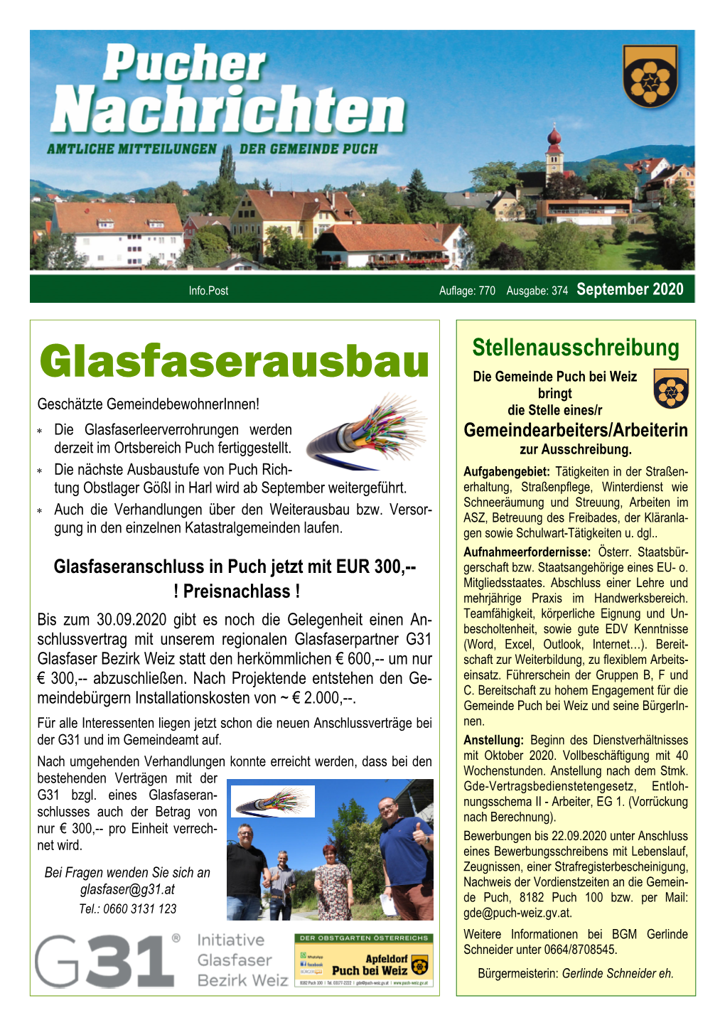 Glasfaserausbau