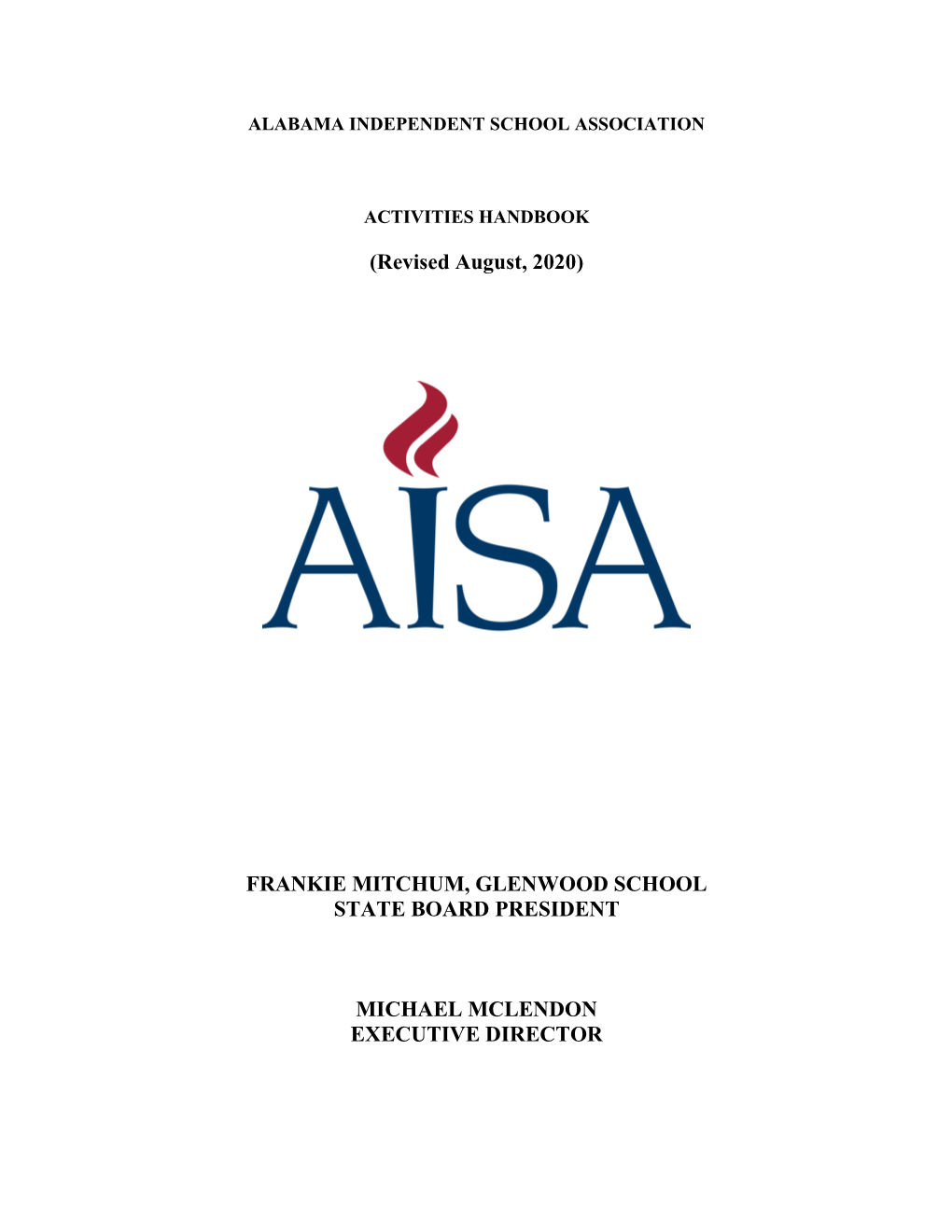 Alabama Independent School Association Activities Handbook