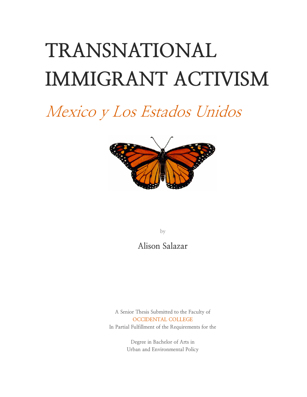 Transnational Immigrant Activism