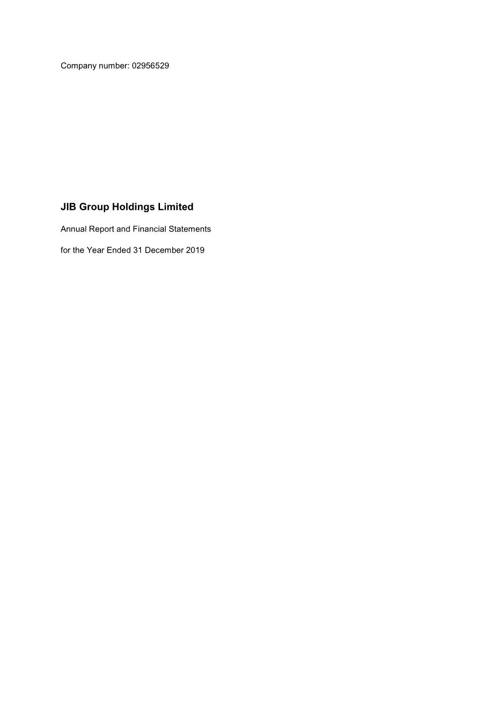 JIB Group Holdings Limited Annual Report and Financial Statements 31