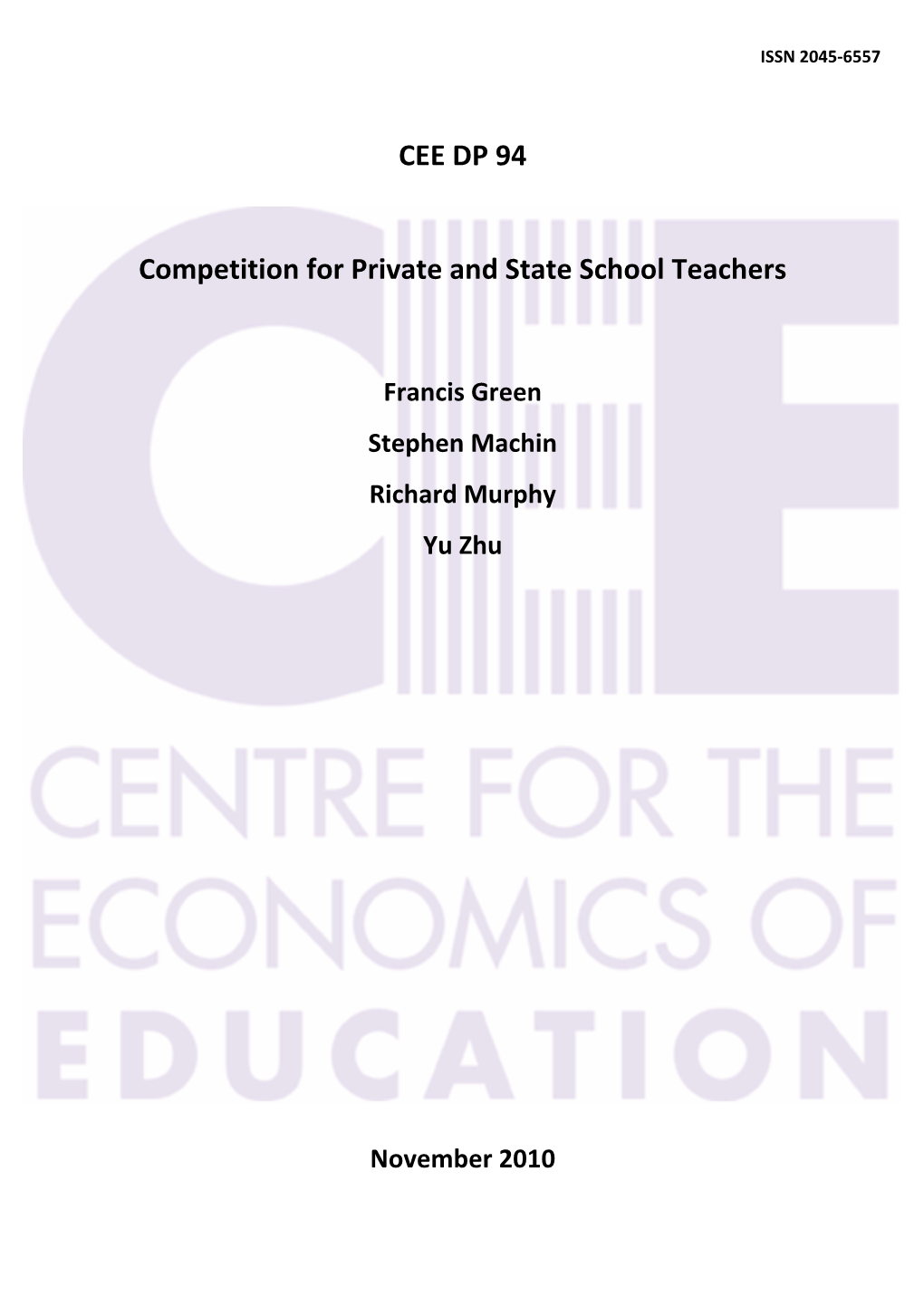 Comparing the Private and State Schools' Labour Market for Teachers in the Era of the Knowledge Economy