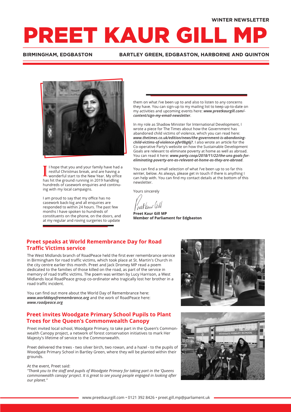 Winter Newsletter Preet Kaur Gill Mp