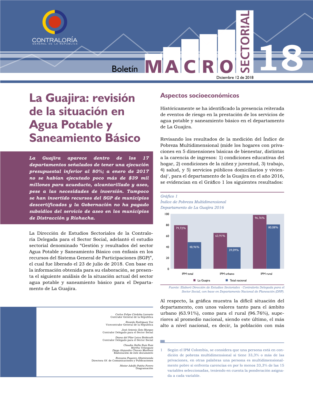 La Guajira: Revisión De La Situación En Agua Potable Y Saneamiento Básico