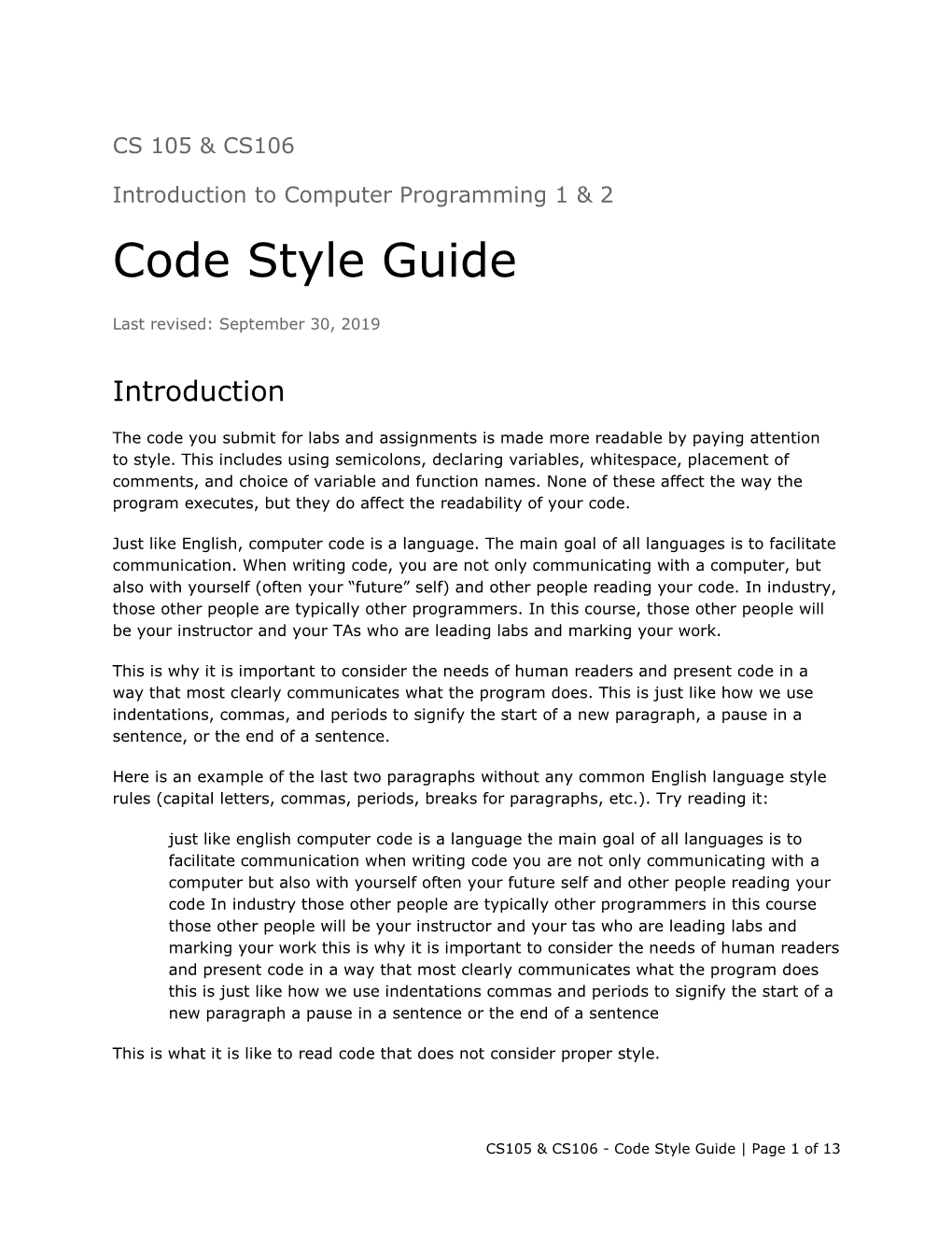 Code Style Guide