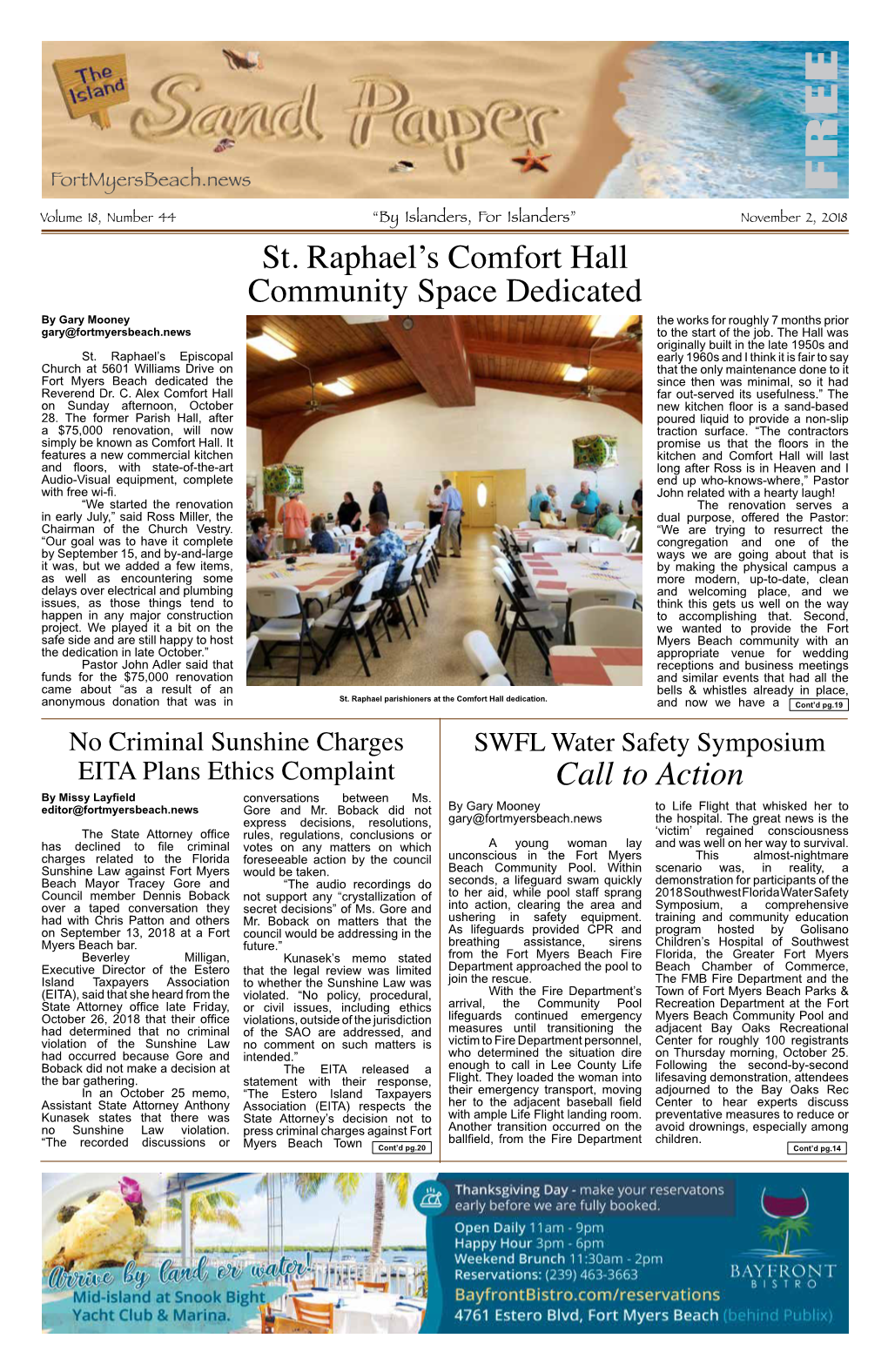 St. Raphael's Comfort Hall Community Space Dedicated Call to Action